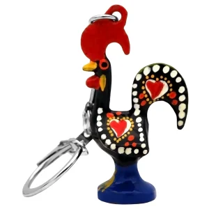 Good Luck Portuguese Barcelos Rooster Metallic Keychain