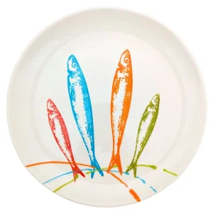 Portuguese Pottery Ceramic Dinner Plate - POP Sardines