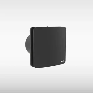 Rubi Low volume Extractor Fan - 158 x 158 - Black