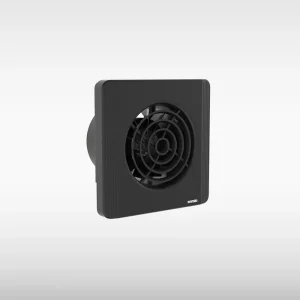 Layci Extractor Fan with Adjustable Run Timer - 158 x 158 - Black