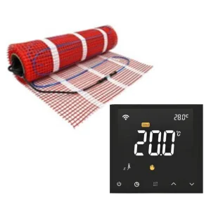 SDG Underfloor Heating Kit with Black WiFi Programmable Timerstat - Various Coverage Bundle Sizes